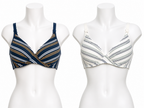 Striped Cotton Bra (White Variant)