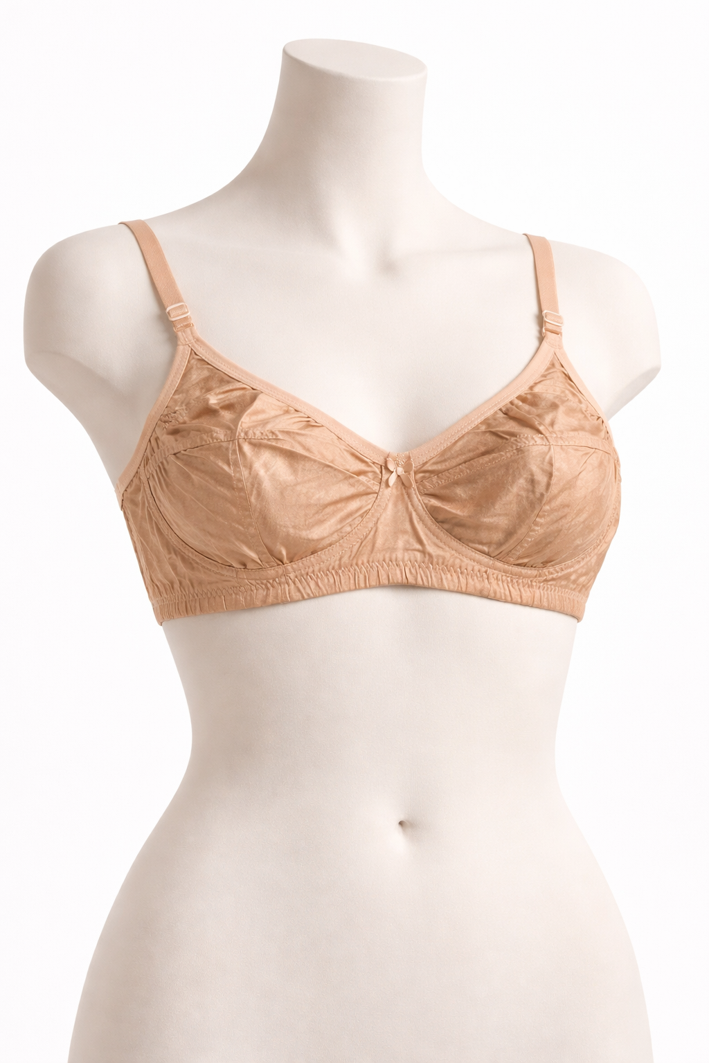 Peach Satin-Finish Everyday Bra