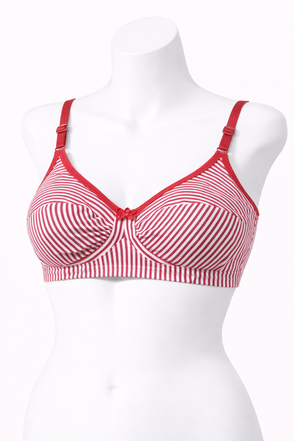 Red Lining Cotton Bra