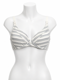 Striped Cotton Bra (White Variant)