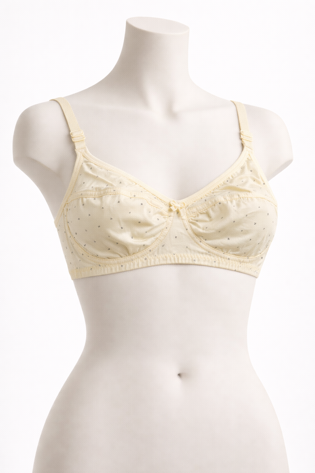 Butter Yellow Tiny Print Bra