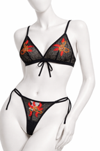 Floral Net Bikini Set