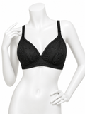 Imported Embroidered Non-Padded Bra – Soft Comfort Classic (Black Variant)