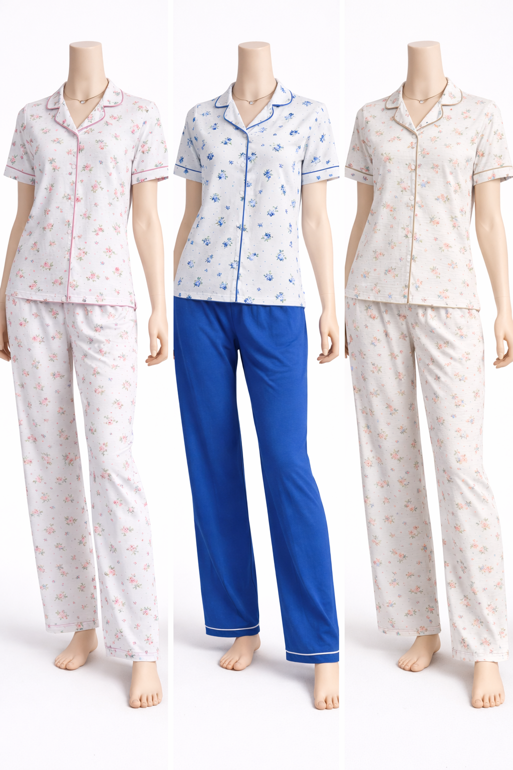 Floral Cotton Classic Pajama Set (2-Piece)