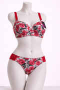 Rose Print Bra and Panty Set