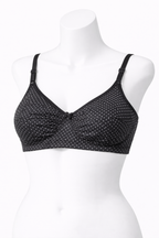 Black & Purple Dotted Blended Bra