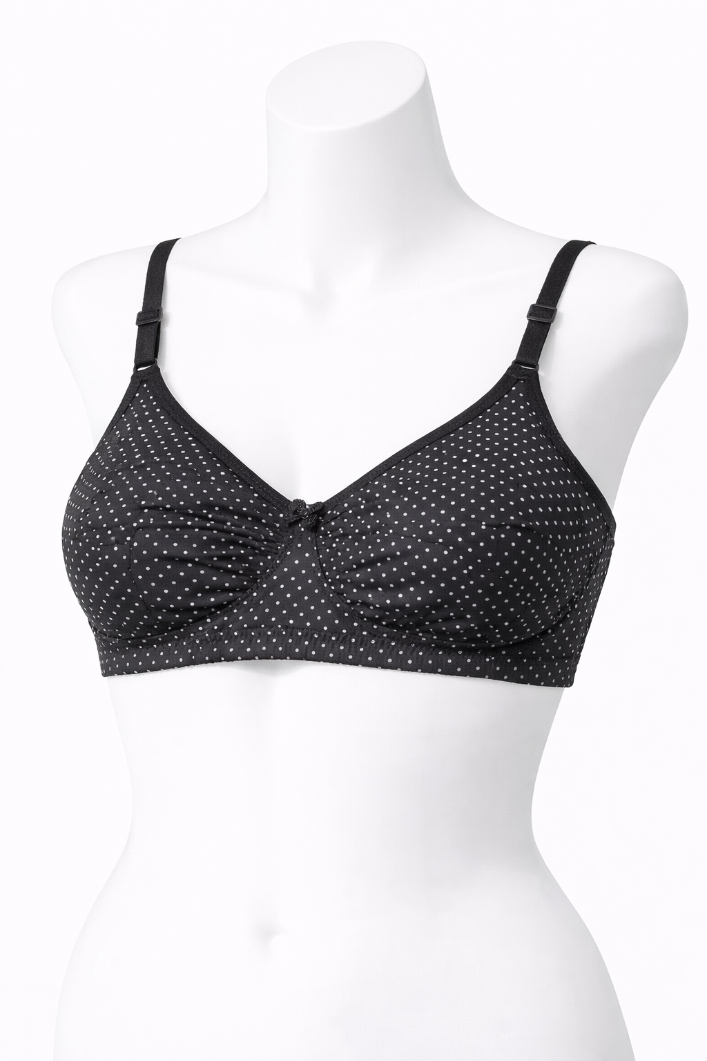 Black & Purple Dotted Blended Bra
