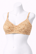 Skin Color Fancy Cotton Bra