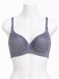 Textured Padded Bra (Grey & Teal Variants)