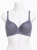 Textured Padded Bra (Grey & Teal Variants)