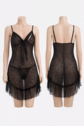 Black Lace 2-Piece Babydoll Night Set