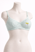 Mint Jacquard Full Coverage Bra