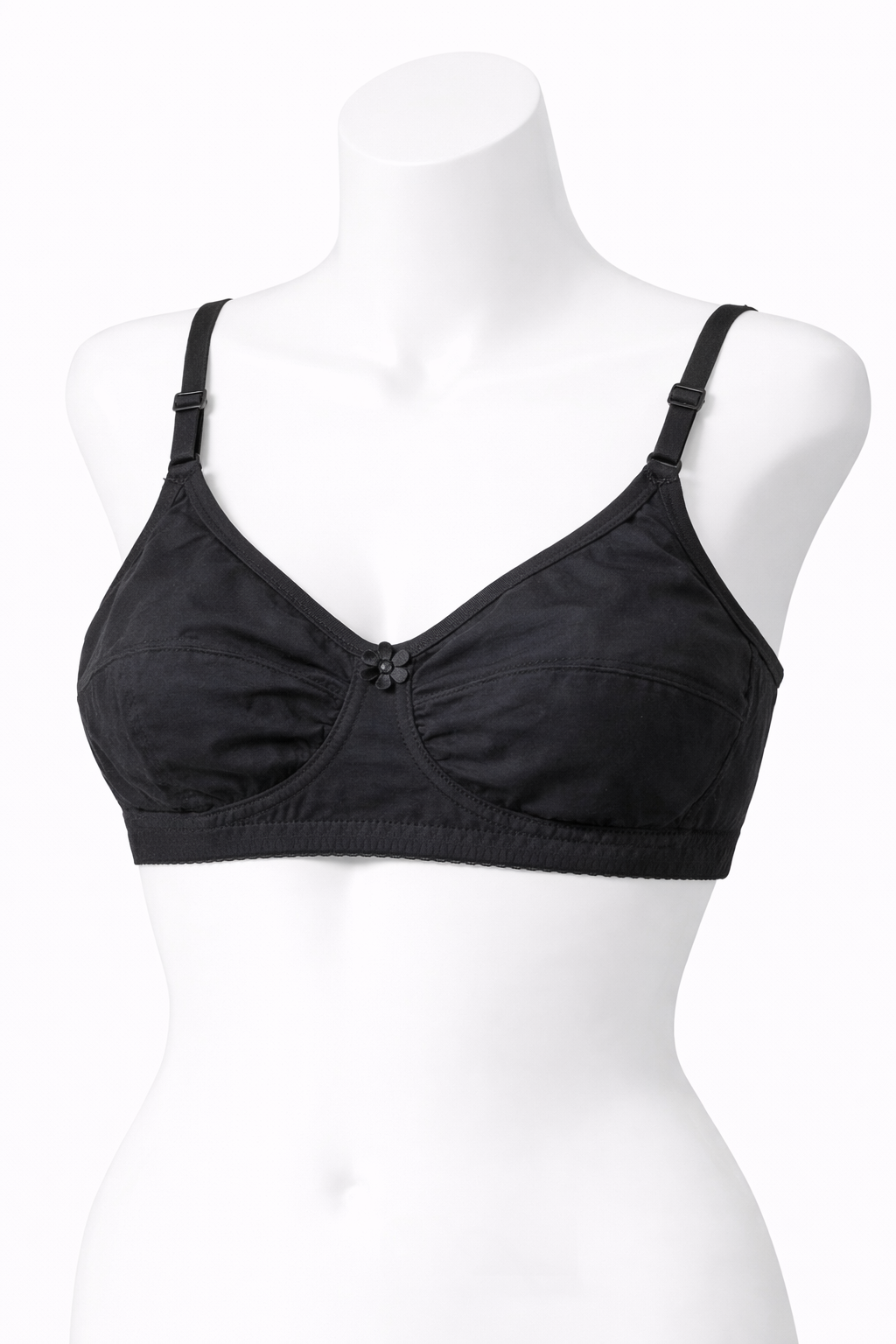 Black Cotton Bra
