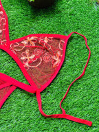 Floral Net Bikini Set