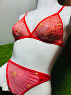 Floral Net Bikini Set