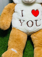 3 ft White & Brown Teddy Bear