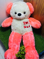 3-Feet Pink & White Fur Teddy Bear