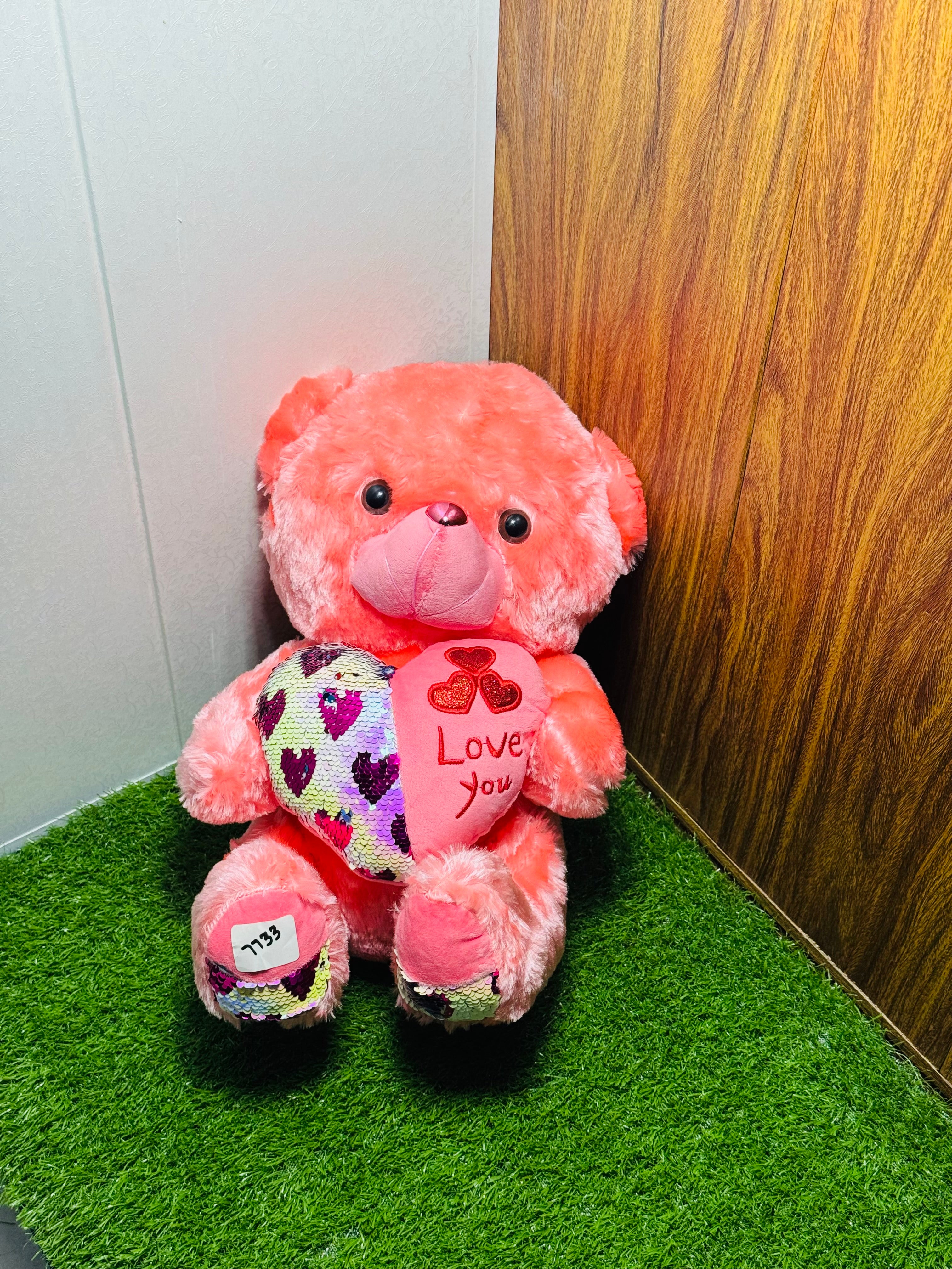 Pink Extra-Soft Teddy Bear with Heart