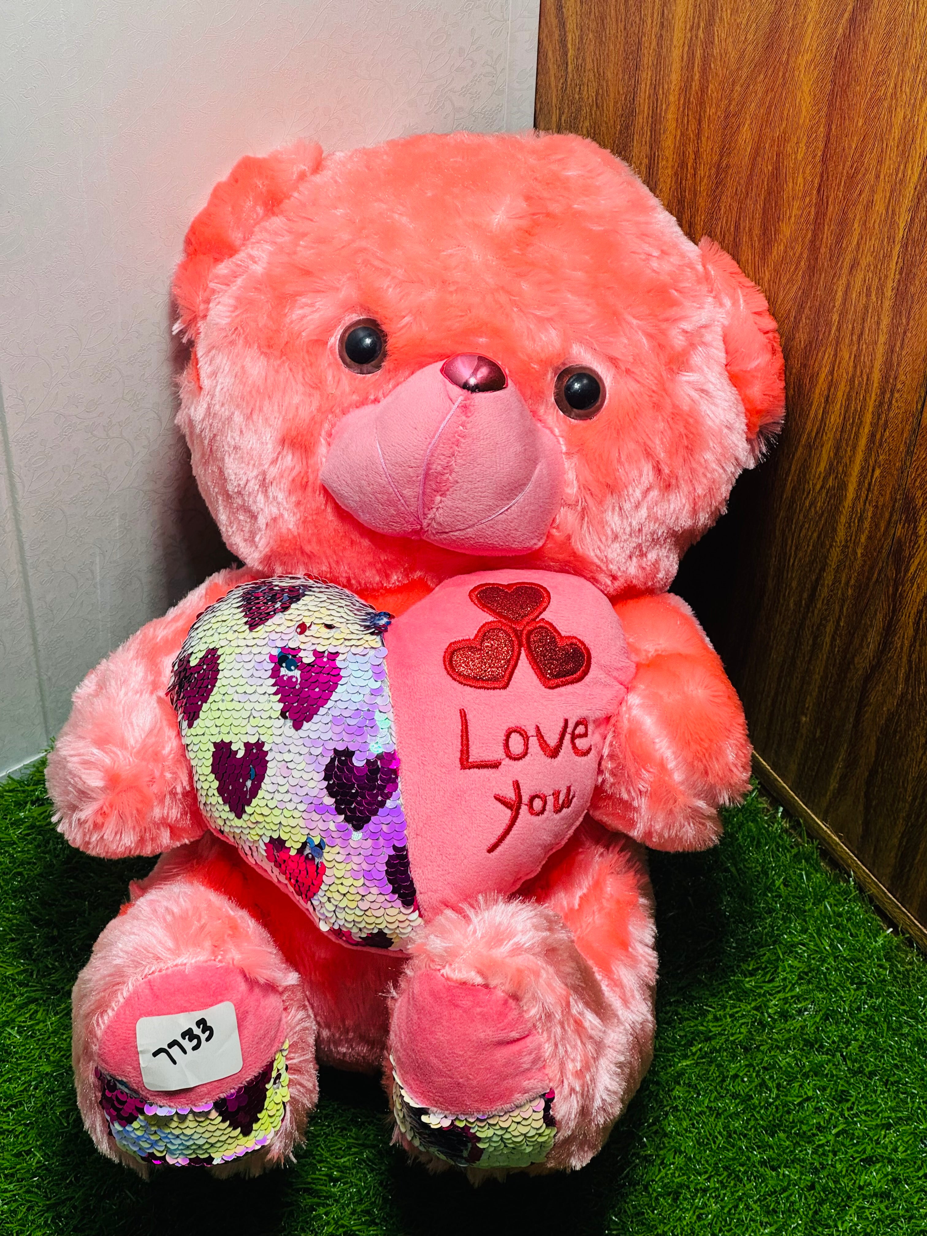 Pink Extra-Soft Teddy Bear with Heart
