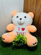 2 ft Peach & White “I Love You” Teddy Bear