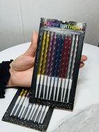 Multi-Color Long Cake Candles