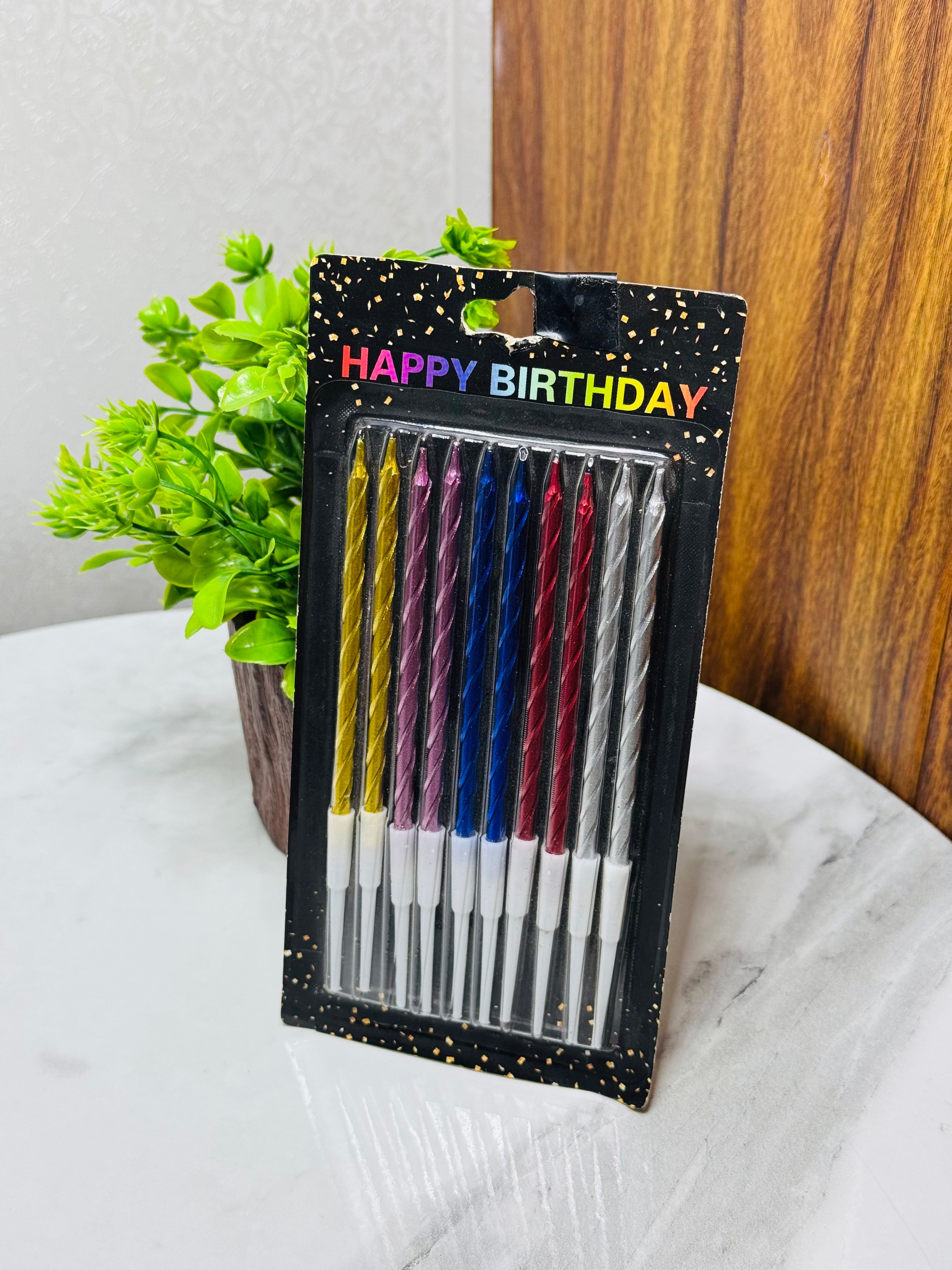 Multi-Color Long Cake Candles