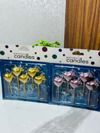 Heart & Crown Shaped Cake Candles