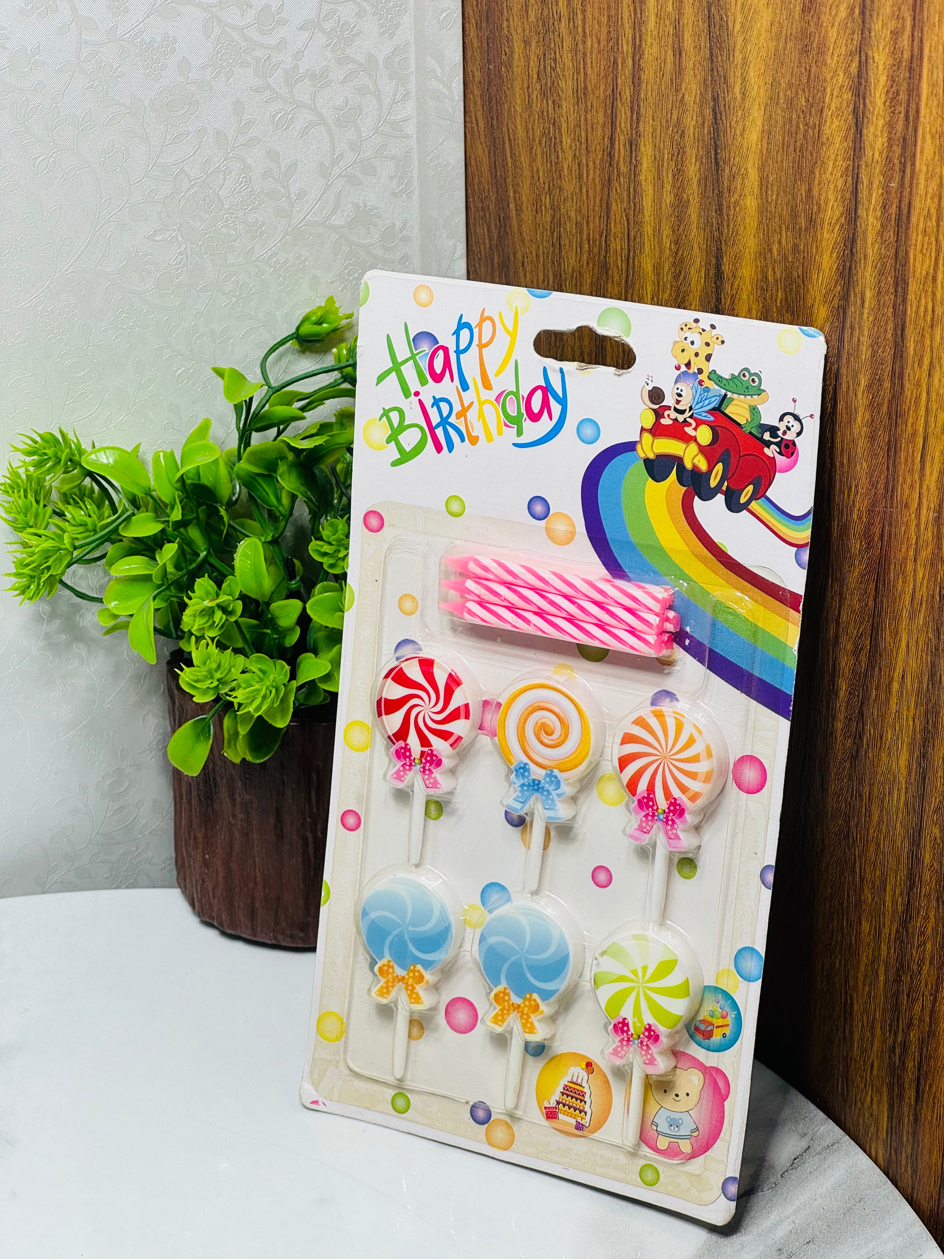 Spiral Lollipop Cake Candles