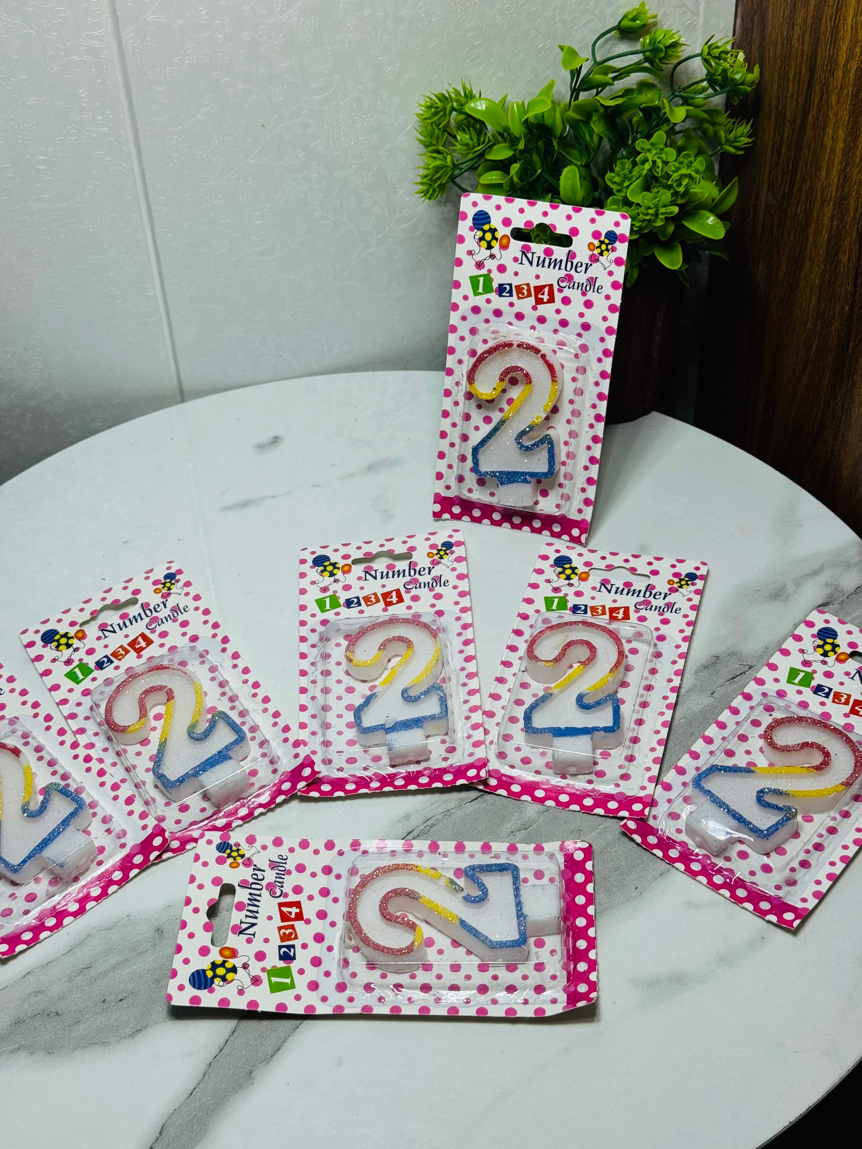 Wax Number Cake Candles