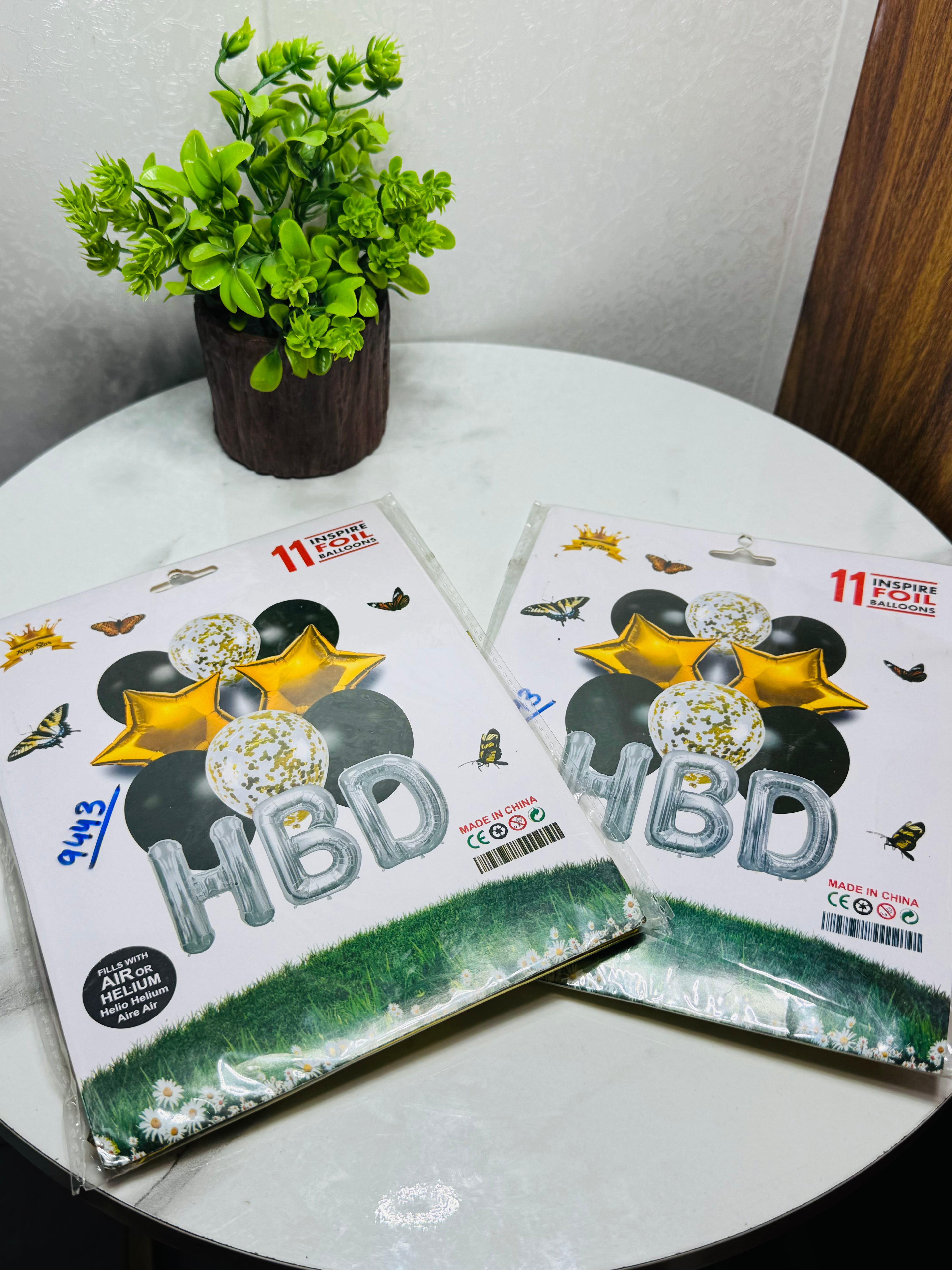 “HBD” Balloon Set