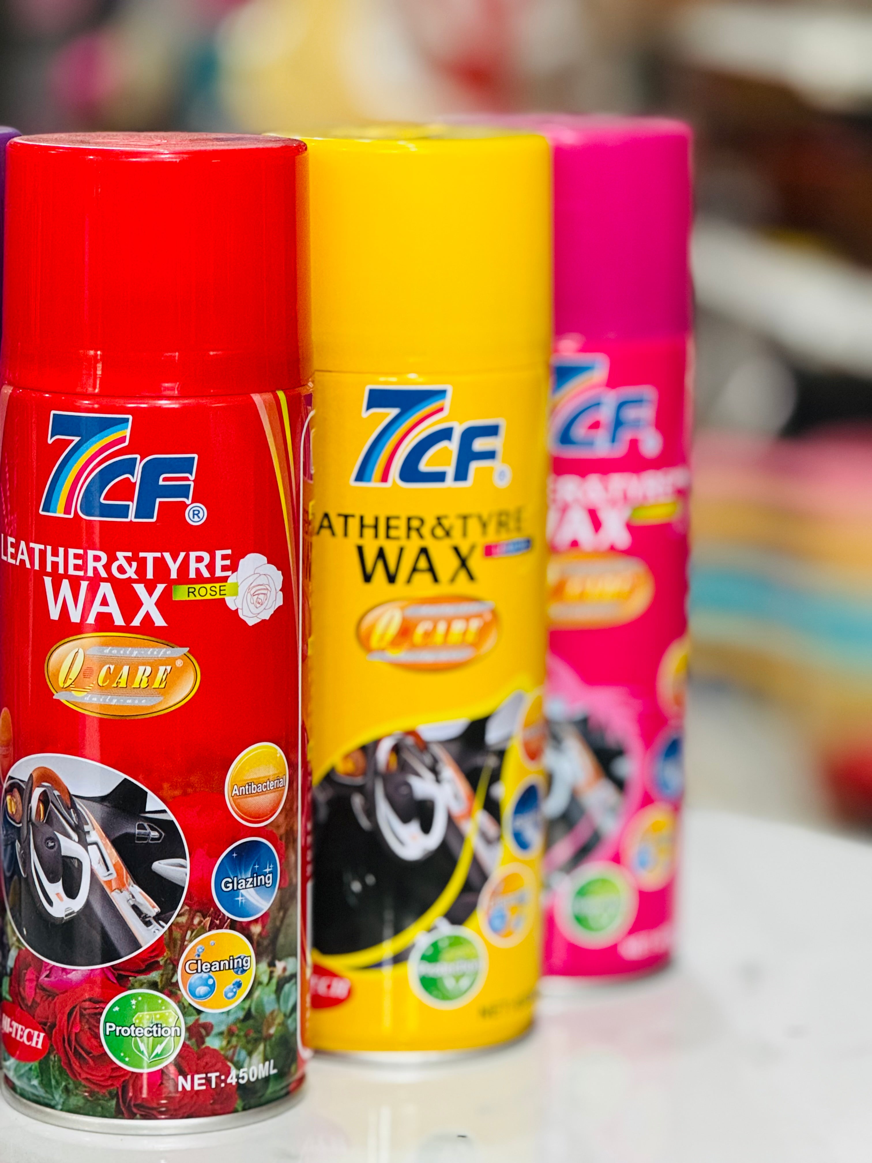 7CF Leather & Tyre Wax Spray