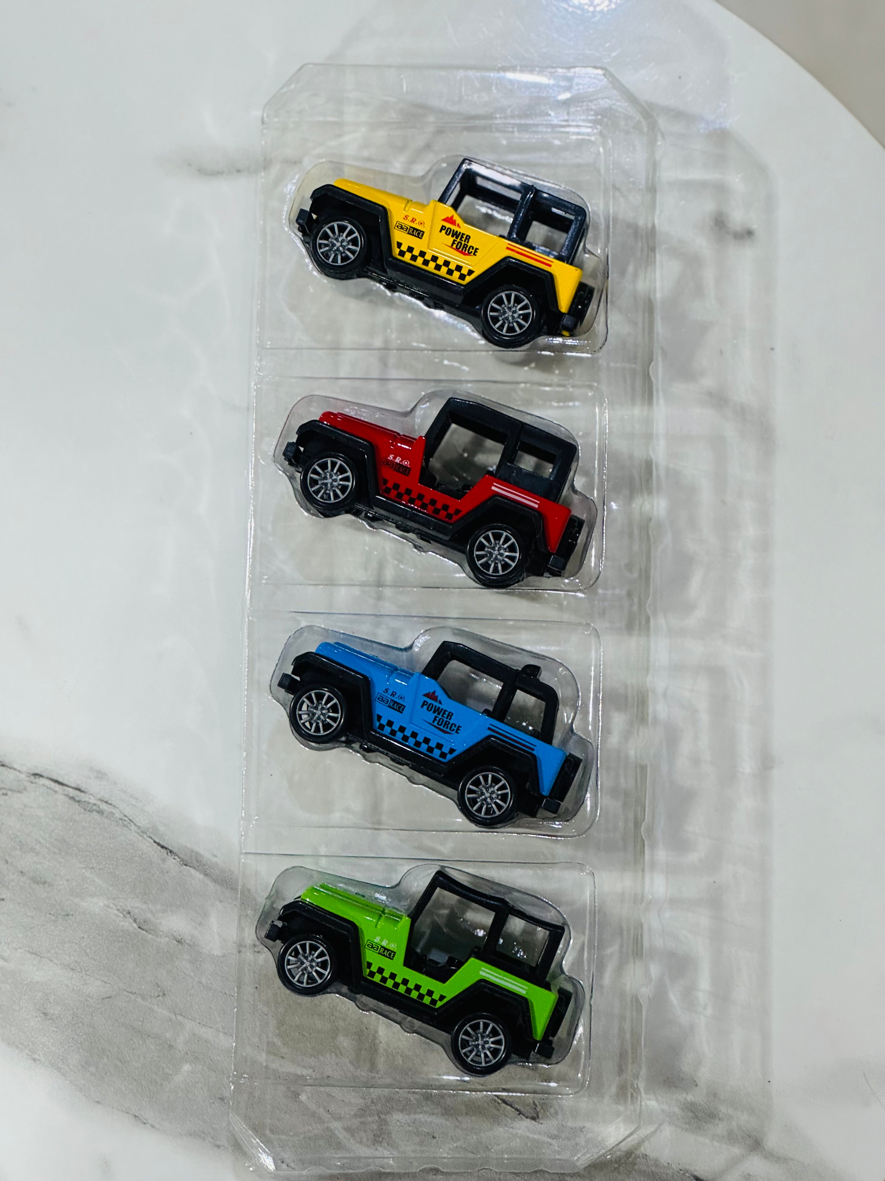 Set of 4 Alloy jeeps