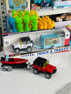 Modern City Truck & Trailer Toy Set